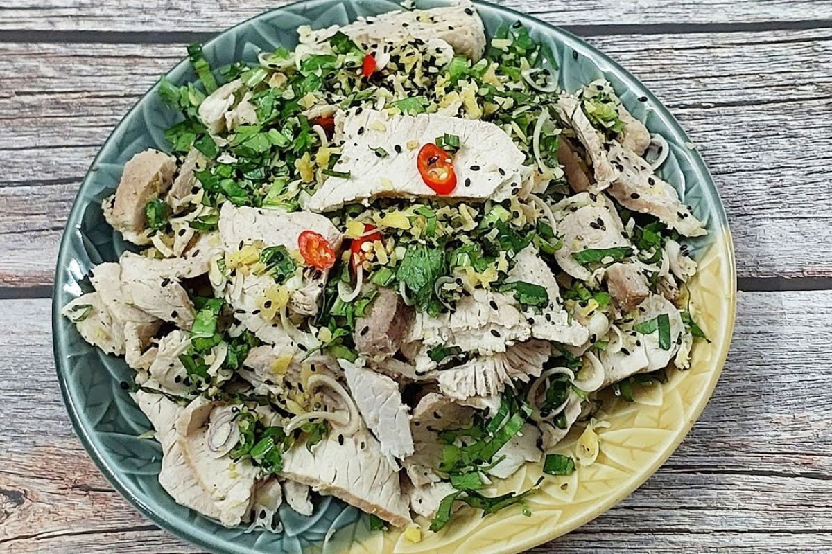 Pork Mixed with Sour Leaves Lai Chau Vietnam 
